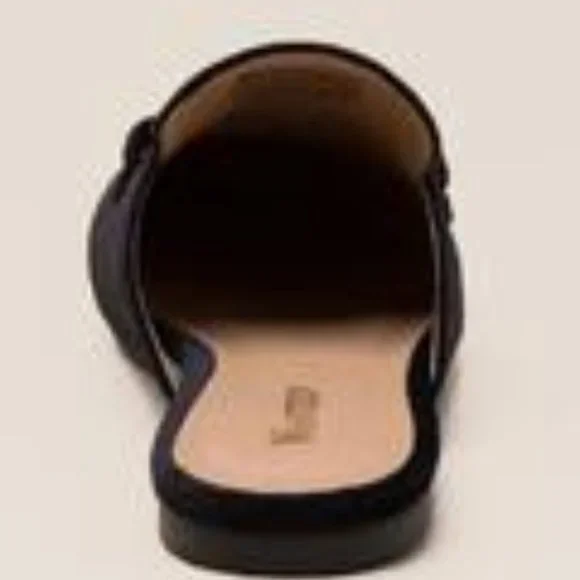 NWT Slip On Wanted Frankie Women's Black Mule Flats Loafers All Sizes - Picture 3 of 11